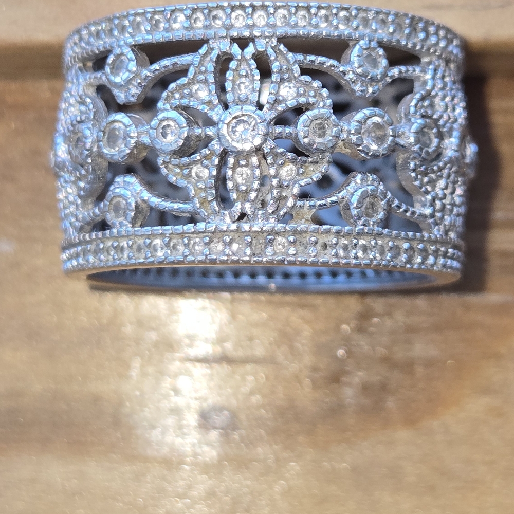 Silver And Dismonique Ring